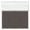 Versare Hush Panel Configurable Cubicle Partition 6' x 6' W/ Window Mocha Fabric Clear Fluted Window 1812511-1